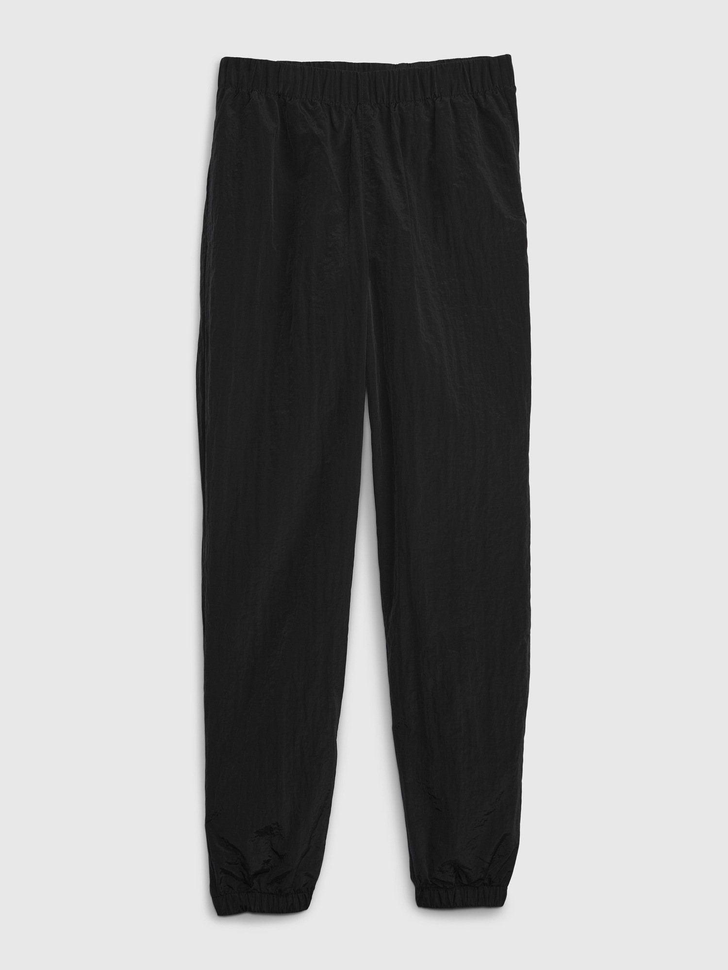 Women's Gapfit Lustre Windbreaker Jogger by Gap True Black Petite Size L