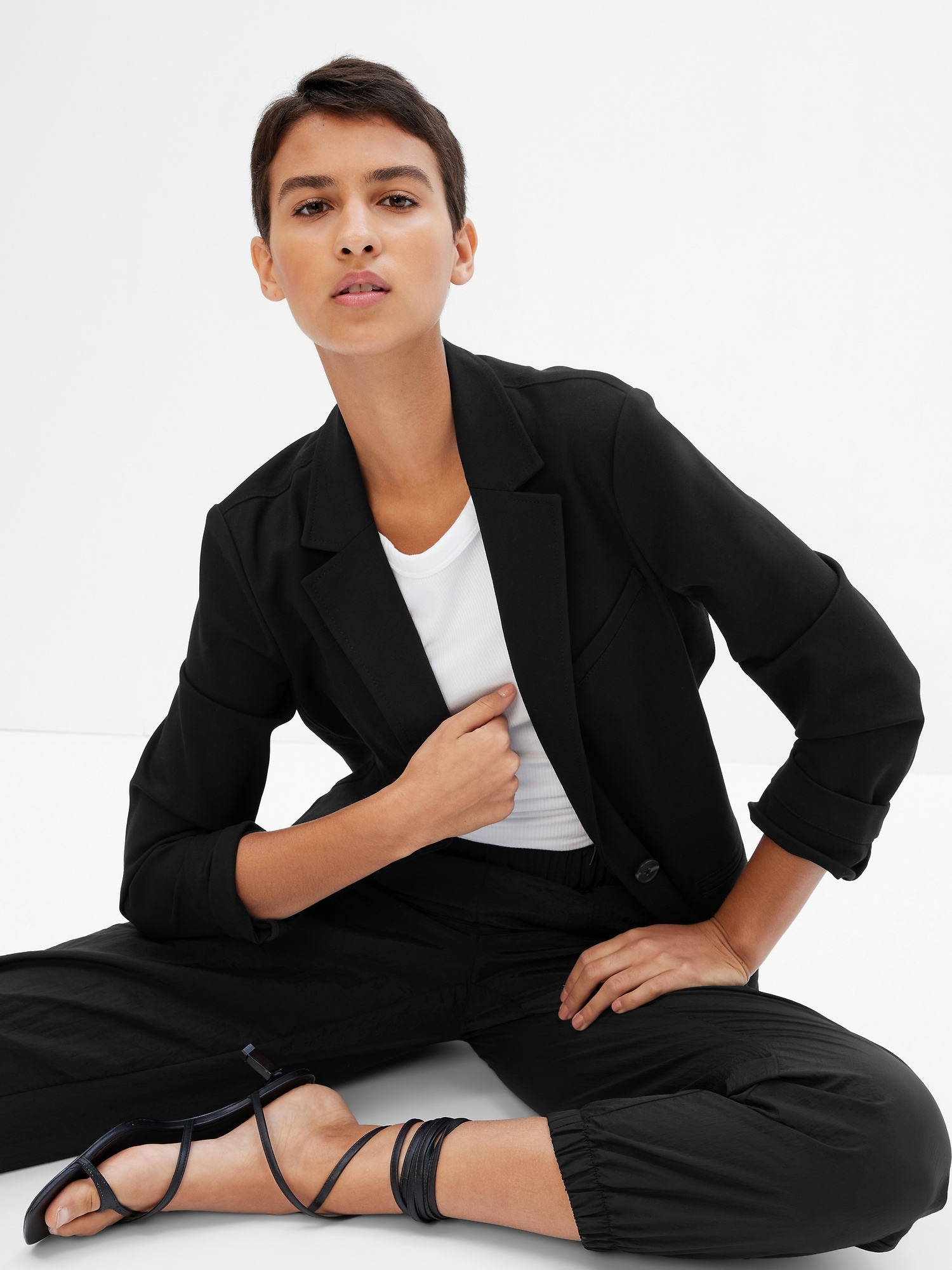 Relaxed Ponte Blazer | Gap