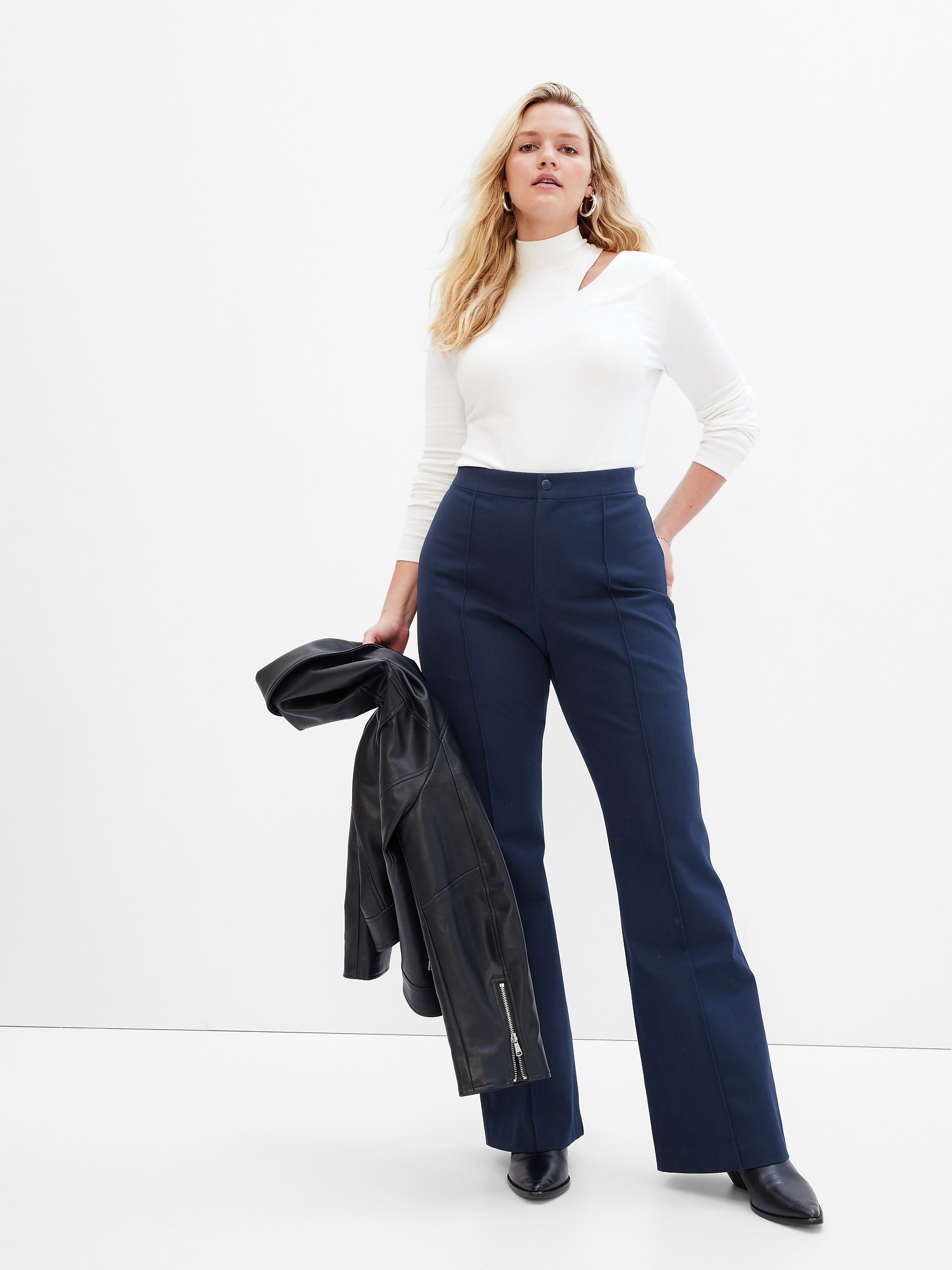 High Rise BiStretch Flare Pants Gap