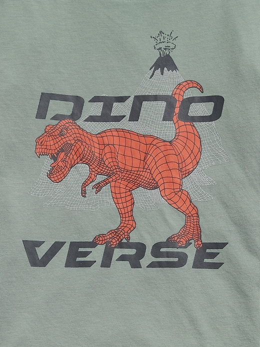 2 of 8 showing, with the color gasoline green of product Kids 100% Recycled Dino PJ Jogger Set
