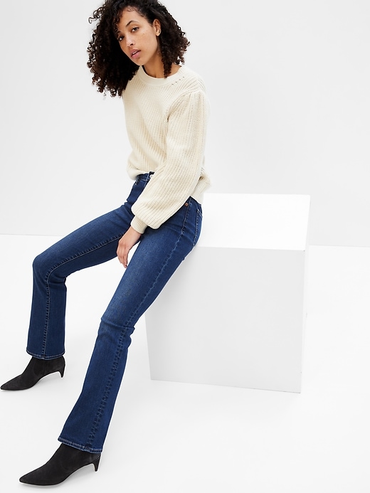 Mid Rise Baby Boot Jeans with Washwell Gap