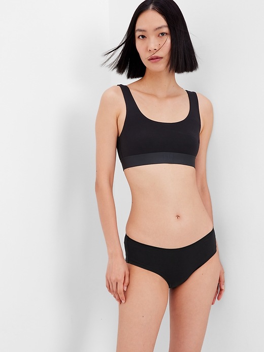 2 of 8 showing, with the color true black of product Stretch Cotton Hipster (5-Pack)
