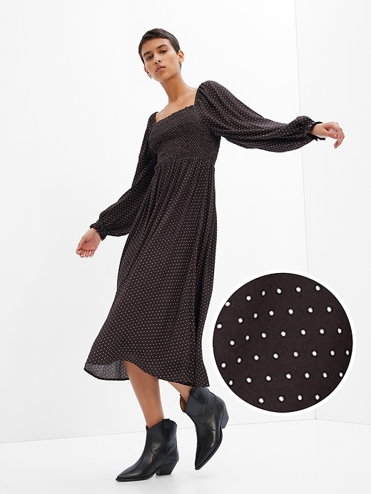 Image number 1 showing, LENZING&#153 ECOVERO&#153 Smocked Midi Dress