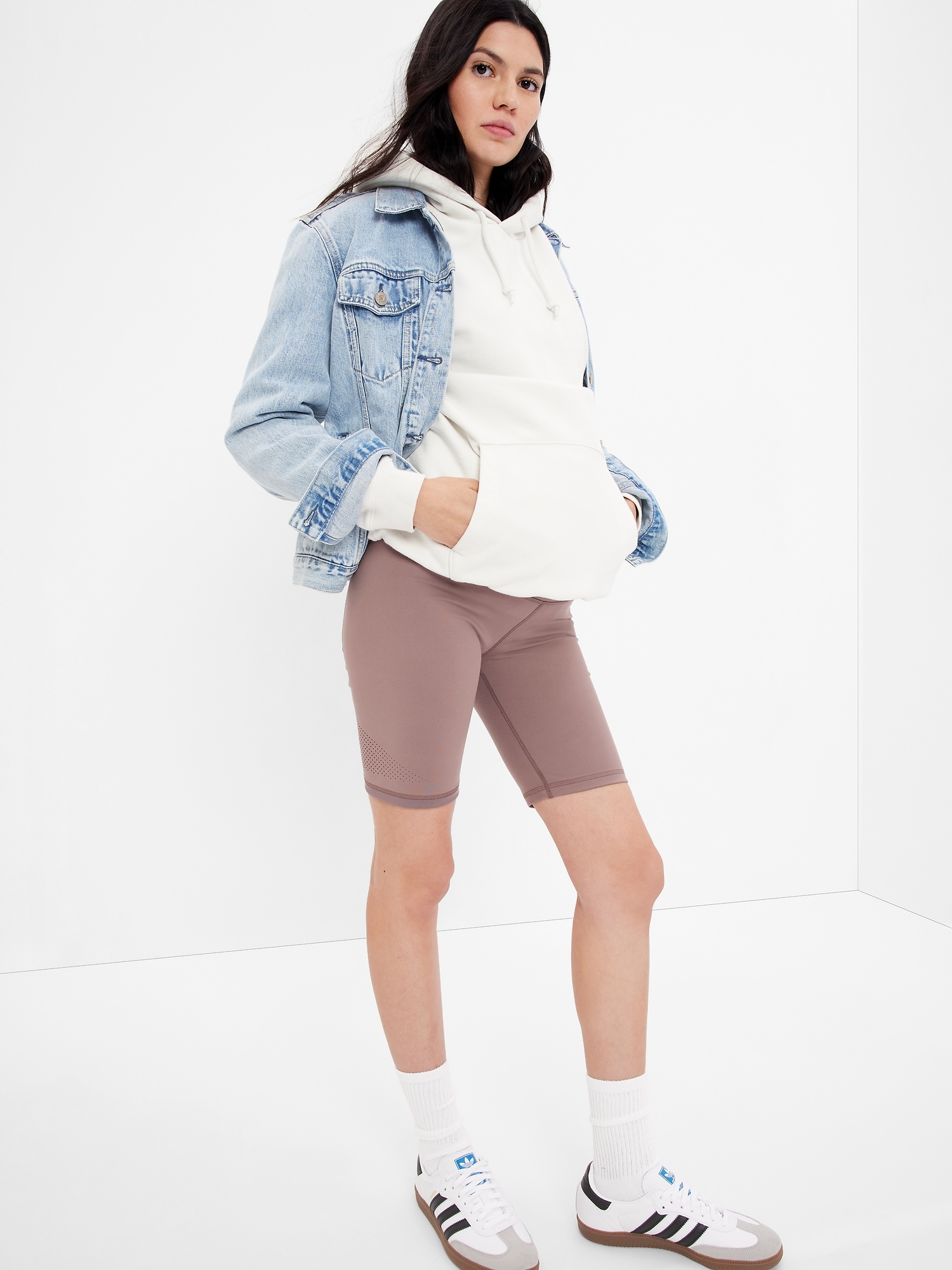 Maternity Recycled Power Full Panel Bike Shorts