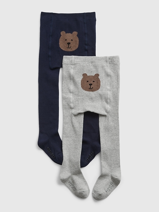 Toddler Organic Cotton Bear Tights (2-Pack)