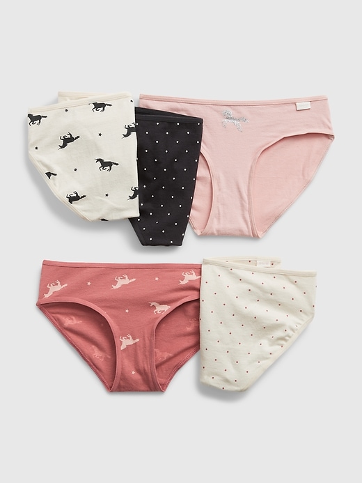 Kids Organic Cotton Unicorn Bikini Briefs (5-Pack)