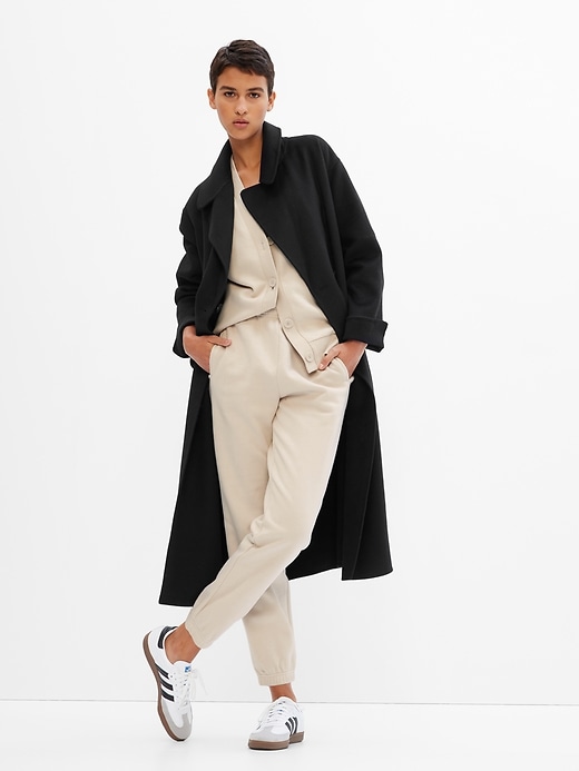 1 of 8 showing, with the color moonstone beige of product High Rise Vintage Soft Joggers
