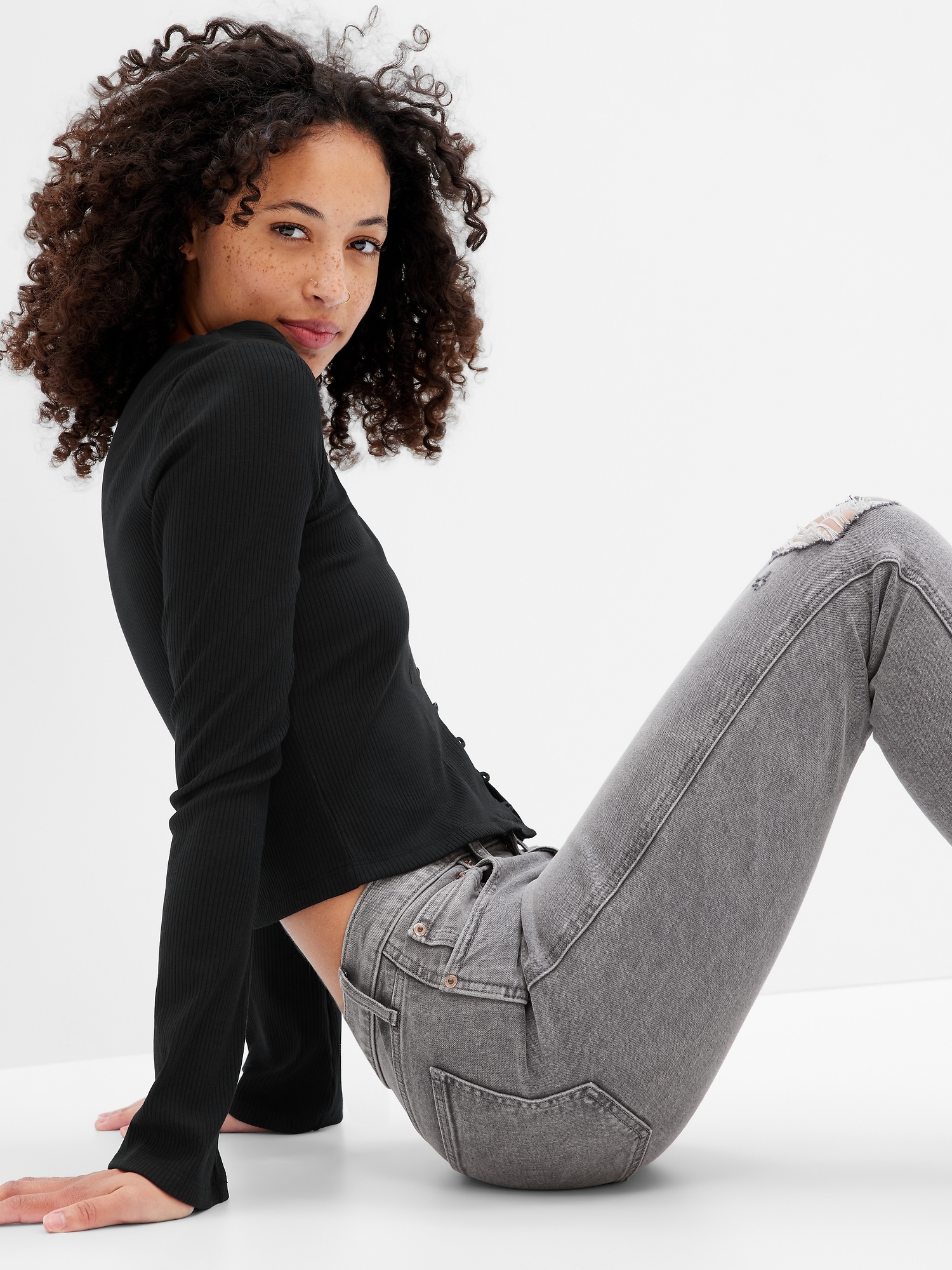 Mid Rise Vintage Slim Jeans with Washwell Gap