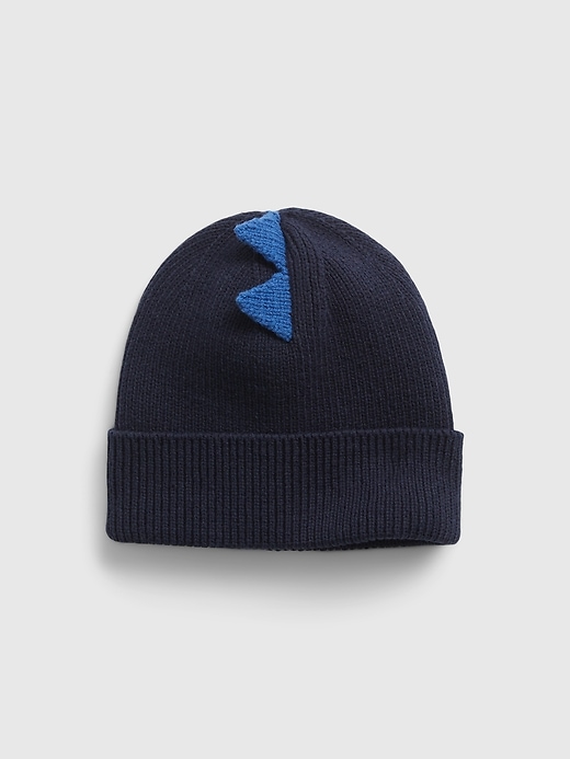 1 of 8 showing, with the color dark night blue of product Toddler Organic Dino Beanie