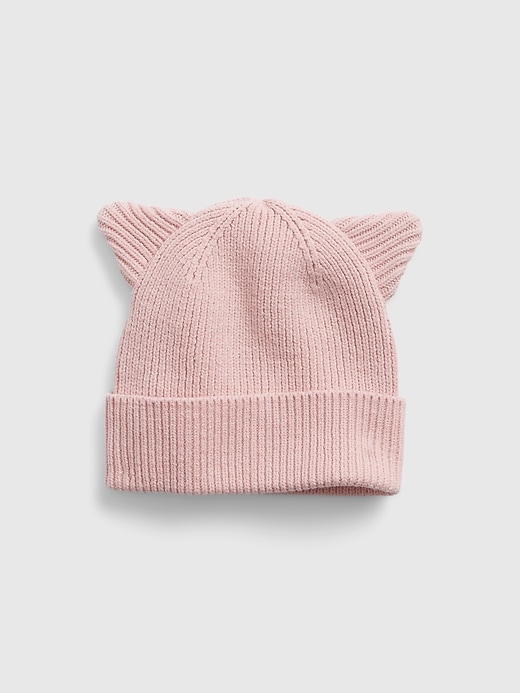 View large product image 1 of 1. Toddler Organic Cotton Cat Beanie