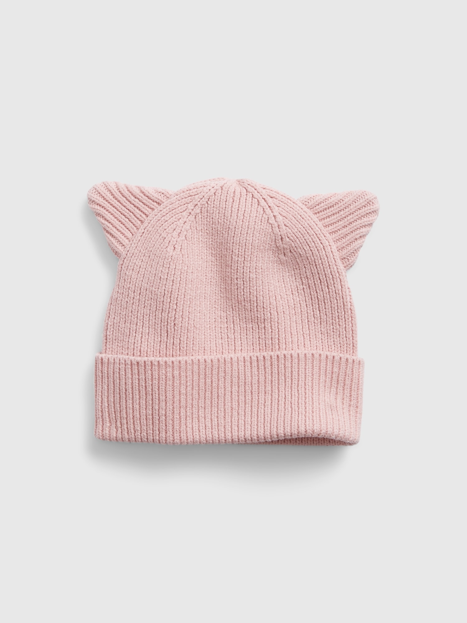 Gap Toddler Organic Cotton Cat Beanie pink. 1