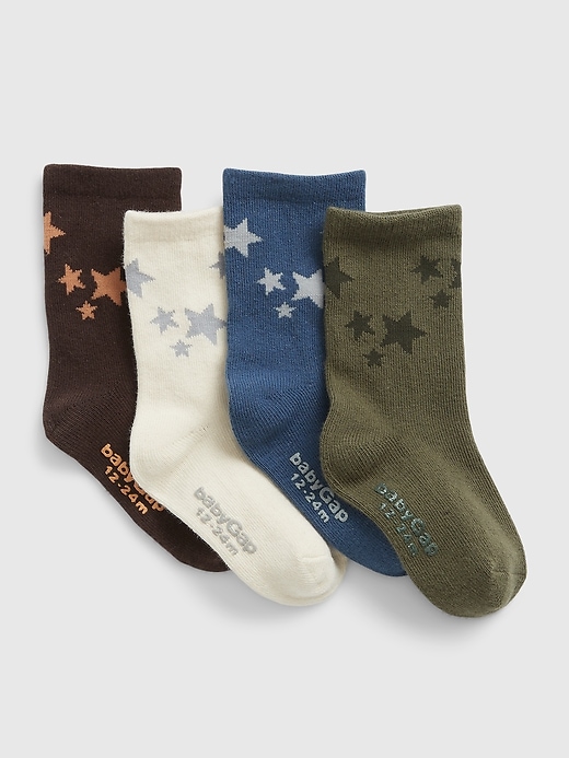 View large product image 1 of 1. Toddler Star Crew Socks (4-Pack)