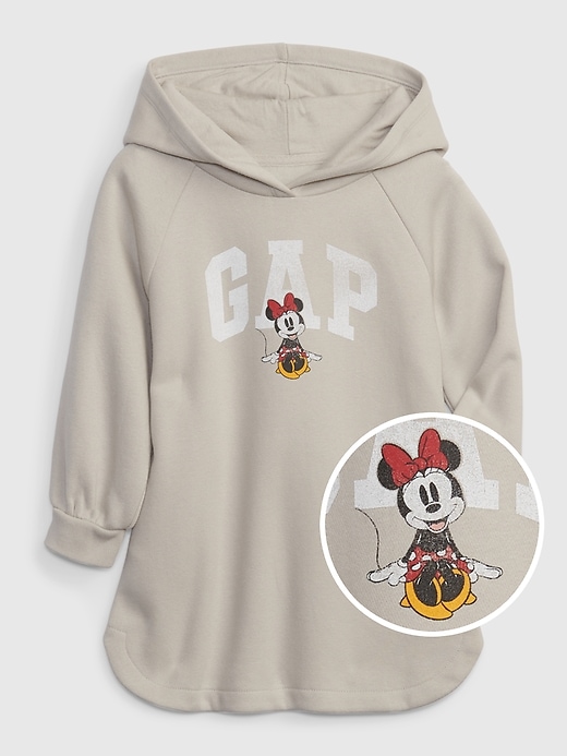 1 of 8 showing, with the color minnie mouse of product Gap × Disney Toddler Minnie Mouse Sweatshirt Dress