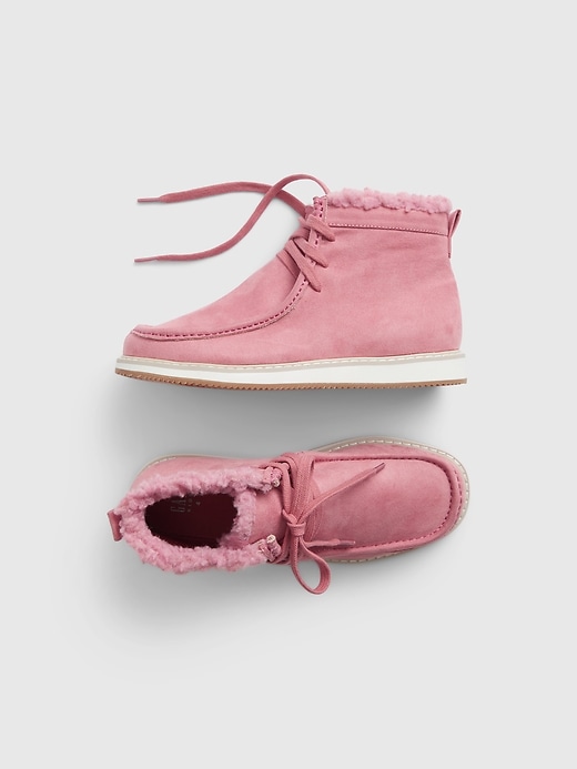 1 of 8 showing, with the color deco pink rose of product Kids Cozy Tie Boots