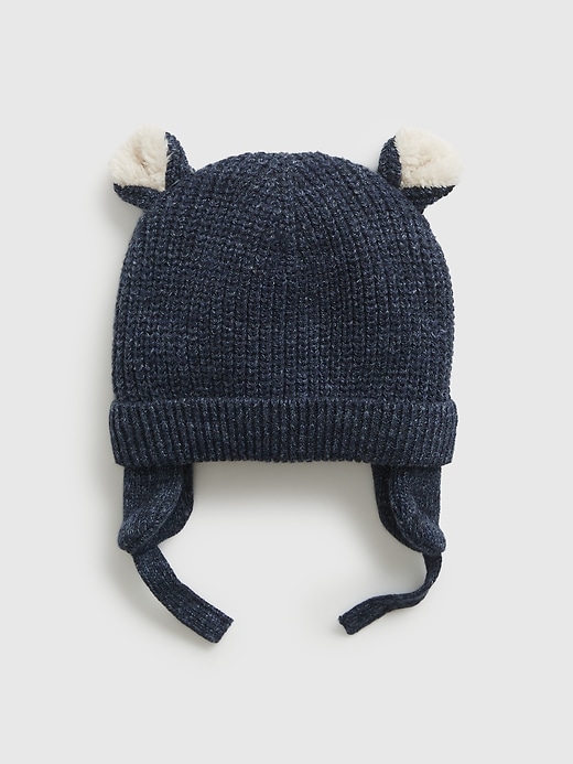 View large product image 1 of 1. Baby Sherpa-Lined Bear Beanie