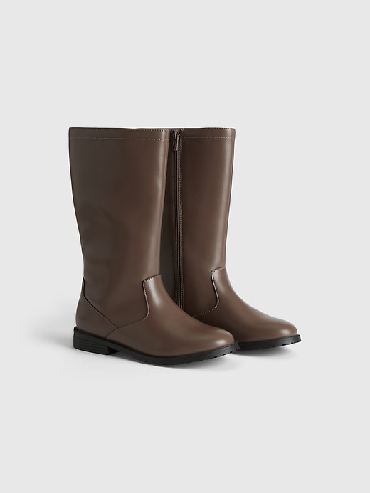 1 of 8 showing, with the color brown of product Kids Tall Boots