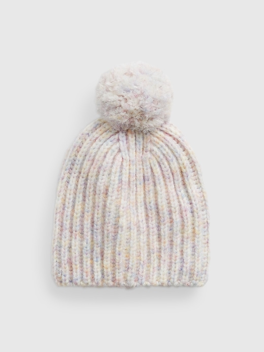 1 of 8 showing, with the color multi of product Kids Recycled Pom Beanie