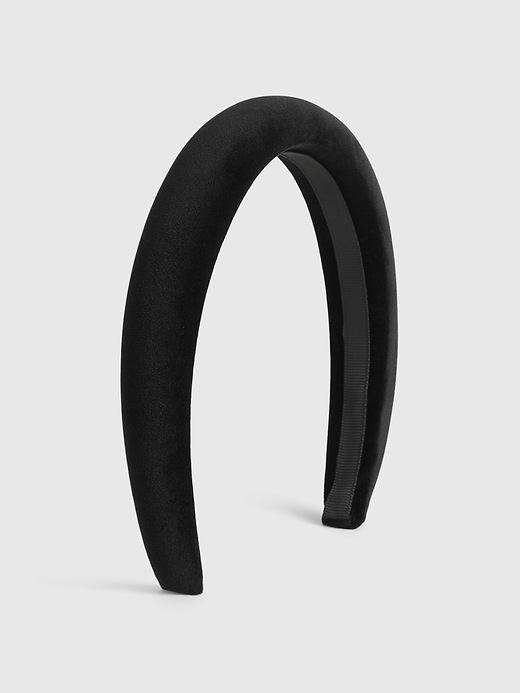 1 of 8 showing, with the color true black of product Kids Puffer Headband