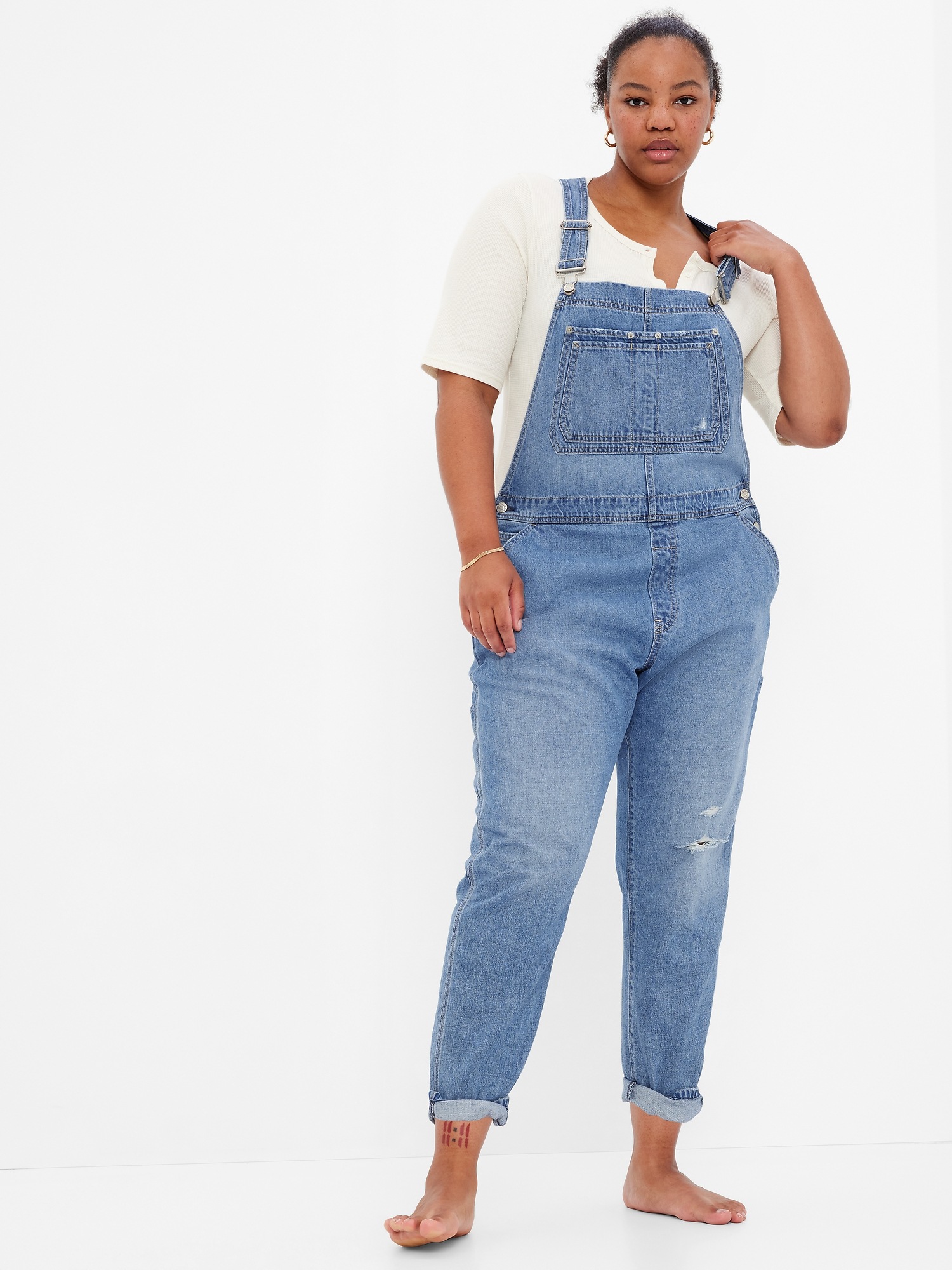 Женские комбинезоны Gap Slouchy Overalls — фото 4