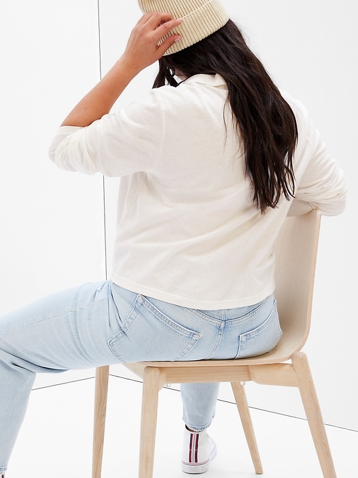 Image number 5 showing, Cropped V-Neck Polo Shirt