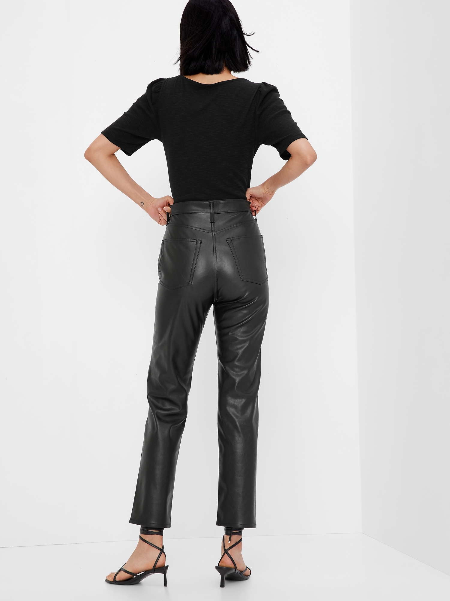 Buy Gap Faux-Leather Leggings from the Gap online shop