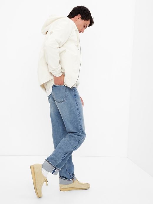 2 of 8 showing, with the color medium wash of product '90s Original Straight Fit Selvedge Jeans