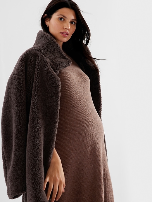 Image number 4 showing, Maternity Rib Midi Sweater Dress