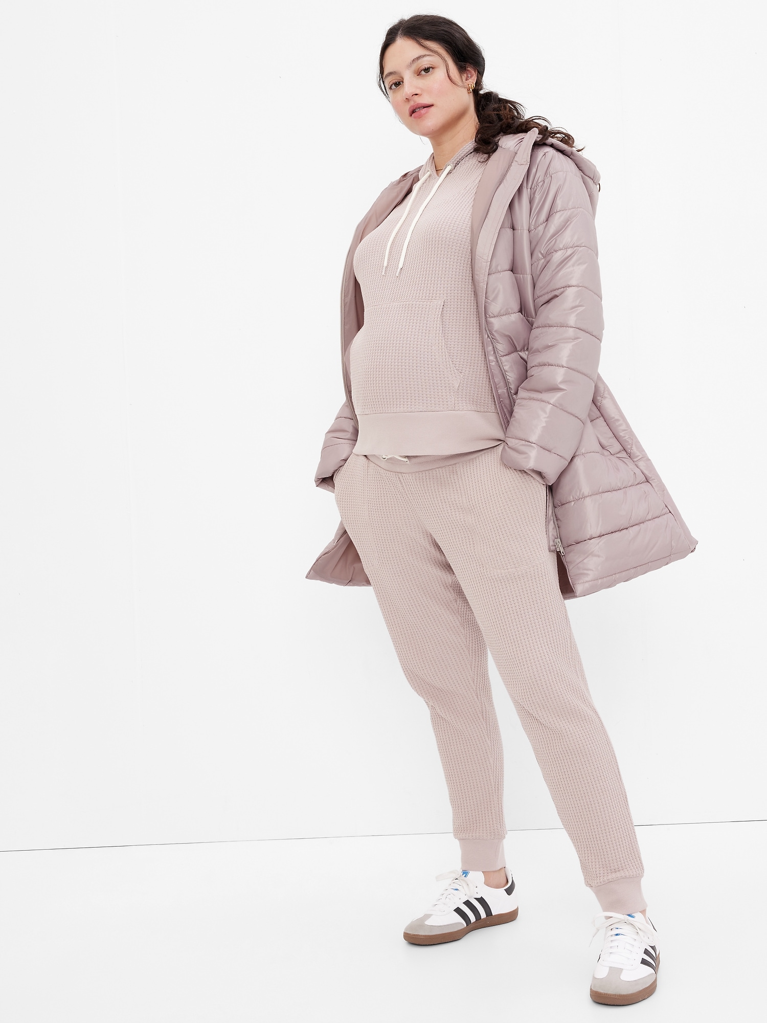 Gap Maternity 100% Recycled Puffer Jacket In Margate Sand