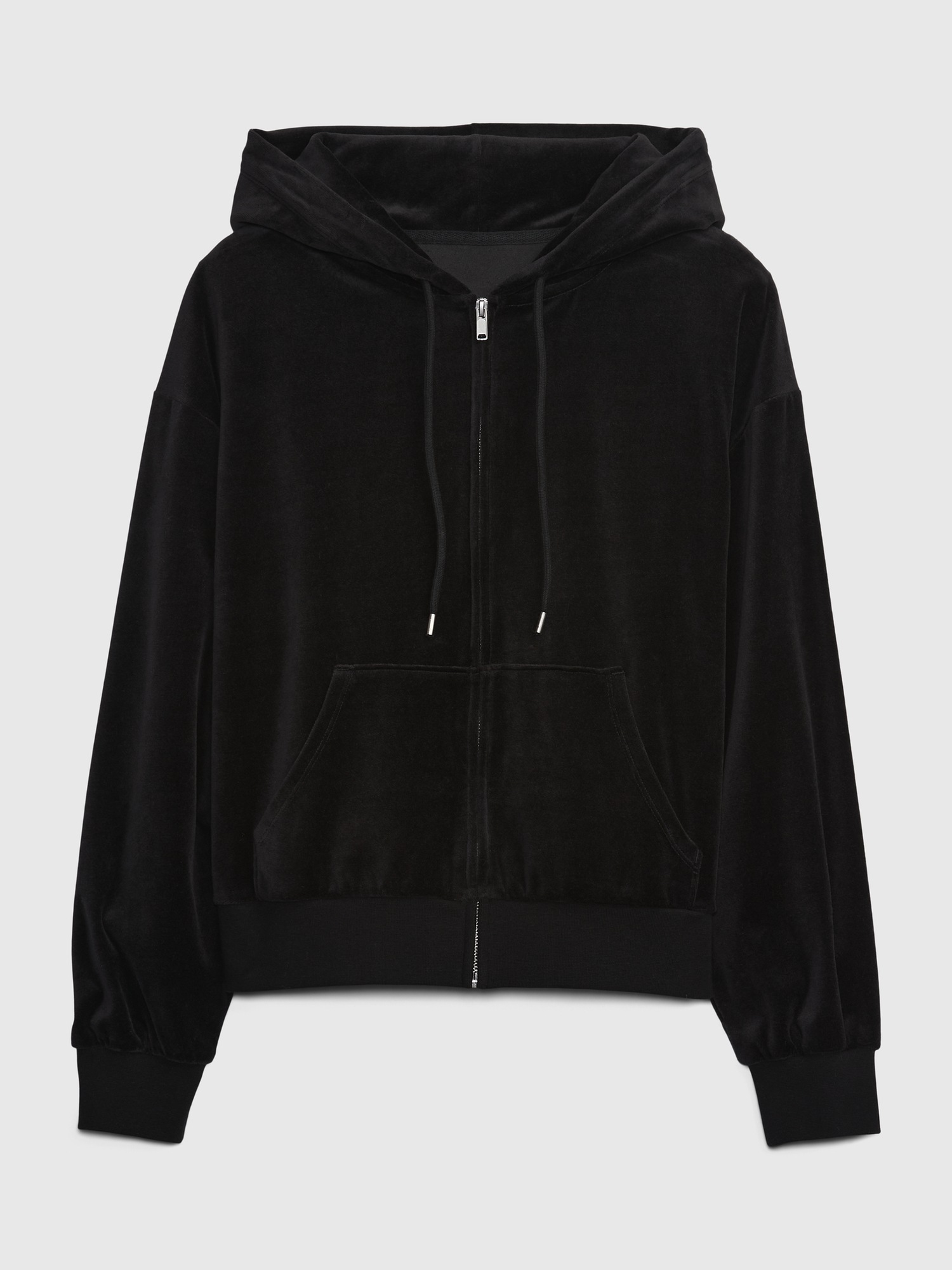 Velour full zip hoodie gap