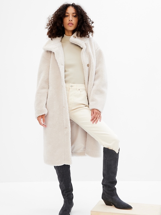 Image number 5 showing, Long Sherpa Coat