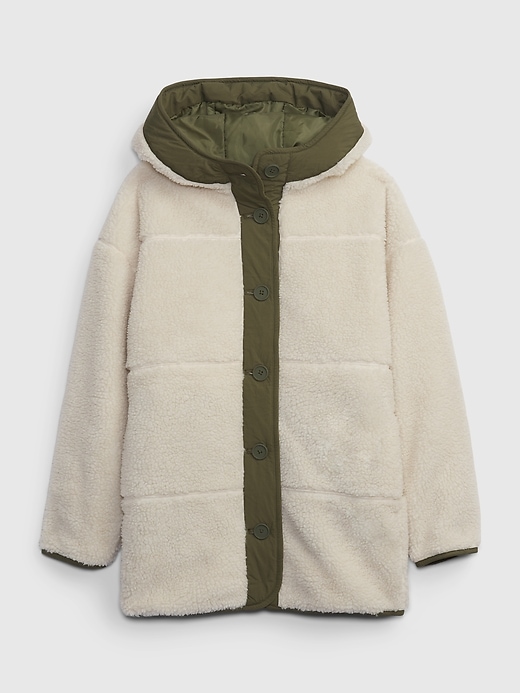 1 of 8 showing, with the color birch cream of product Kids Sherpa Jacket