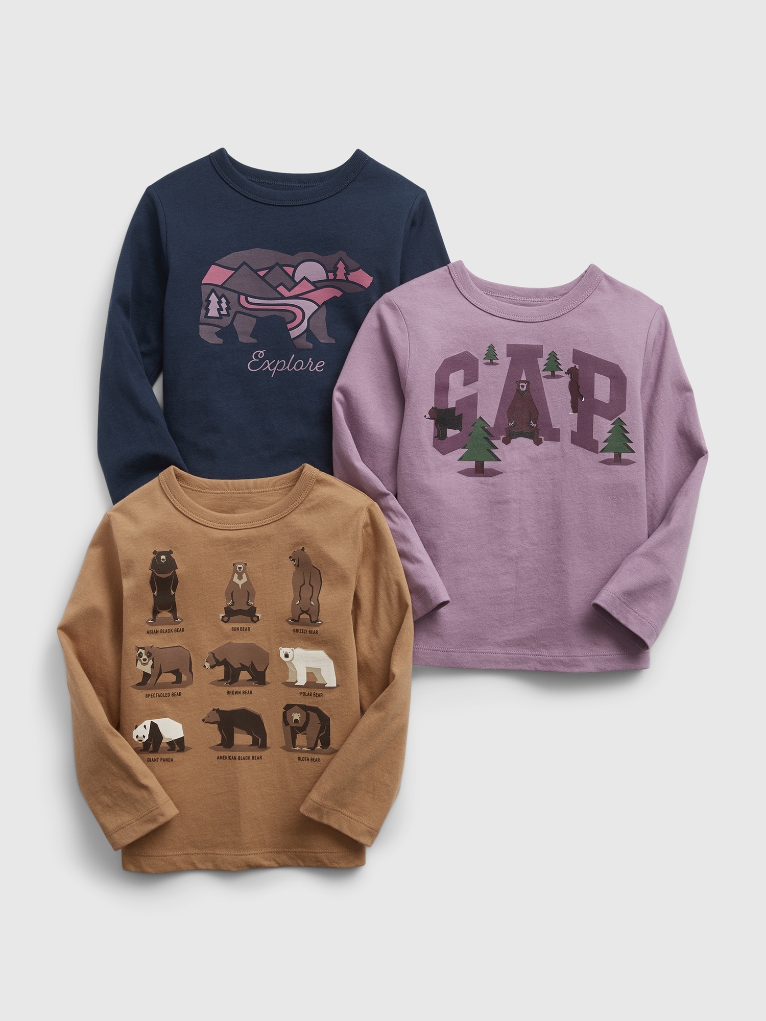 Gap Toddler Organic Cotton Mix and Match Graphic T-Shirt (3-Pack)