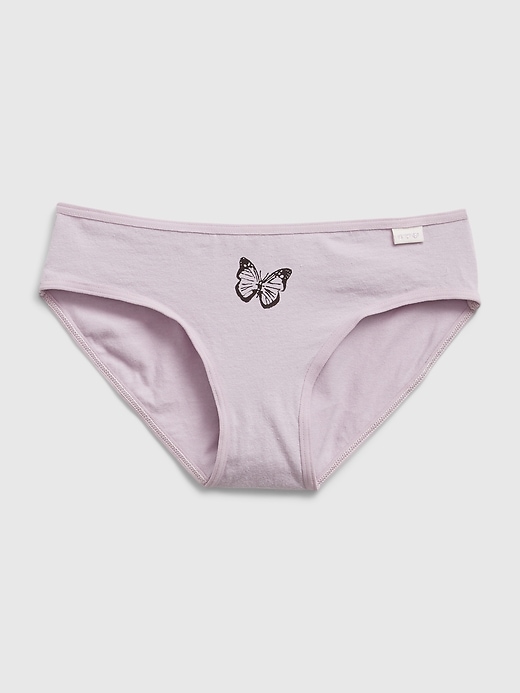 2 of 8 showing, with the color multi of product Kids Organic Cotton Butterfly  Bikini Briefs (5-Pack)