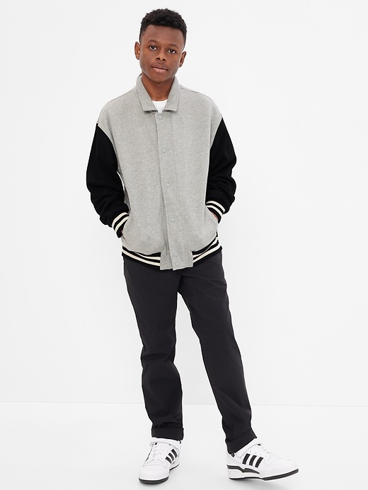 2 of 8 showing, with the color heather  gray of product Teen Varsity Jacket