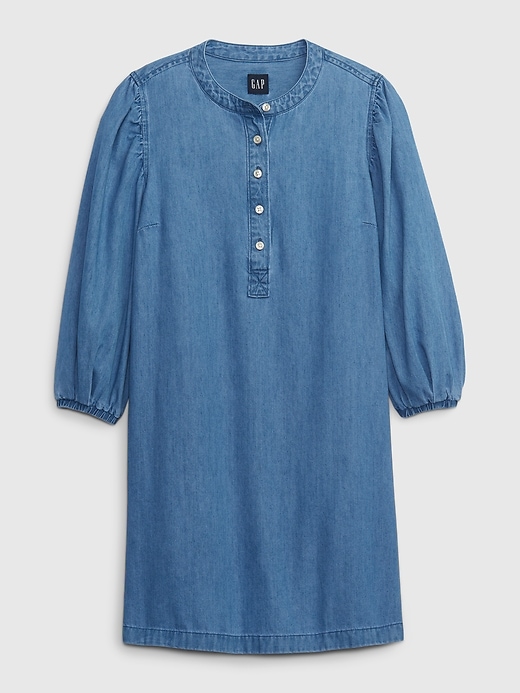 Image number 6 showing, Denim Popover Mini Dress with Washwell