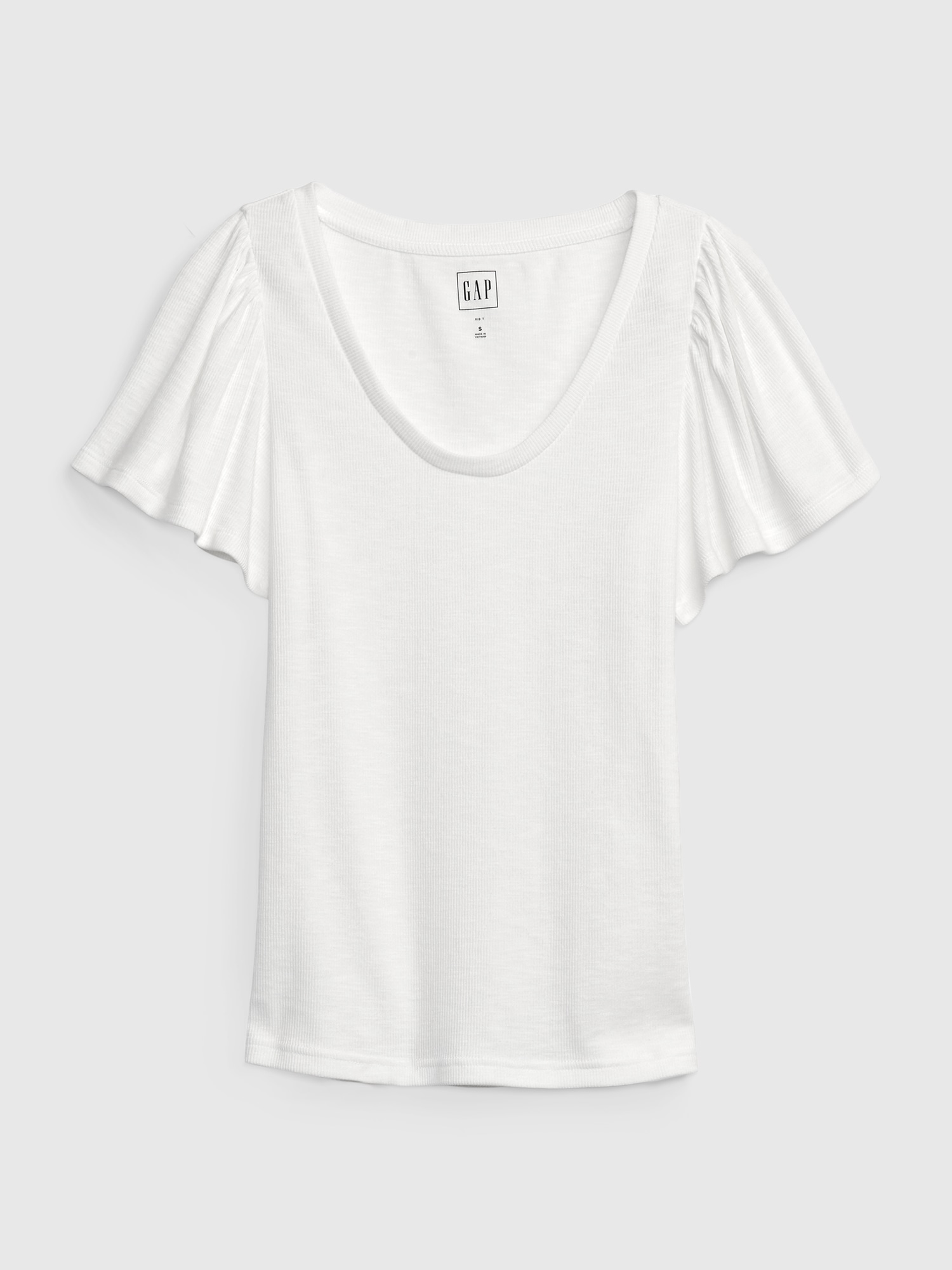 Rib Flutter Sleeve T Shirt Gap rib-flutter-sleeve-t-shirt-gap