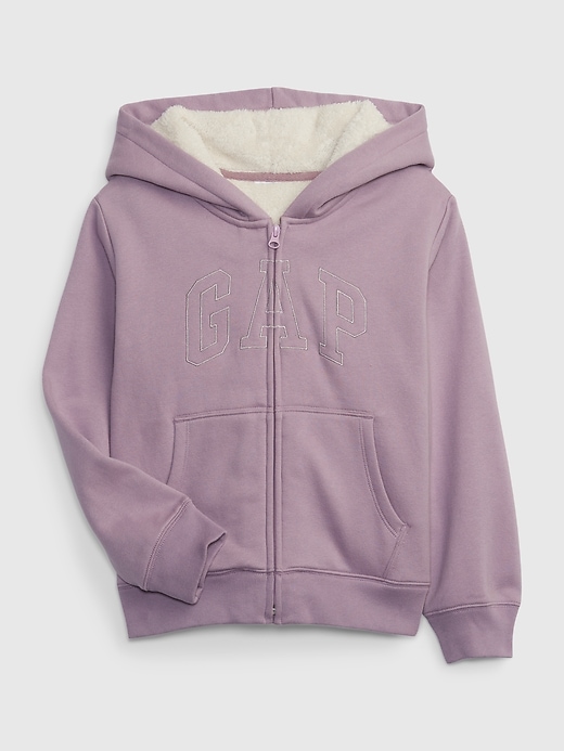 Image number 1 showing, Kids Gap Logo Cozy Sherpa-Lined Hoodie