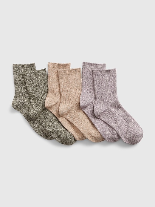 1 of 8 showing, with the color multi of product Kids Crew Socks (3-Pack)