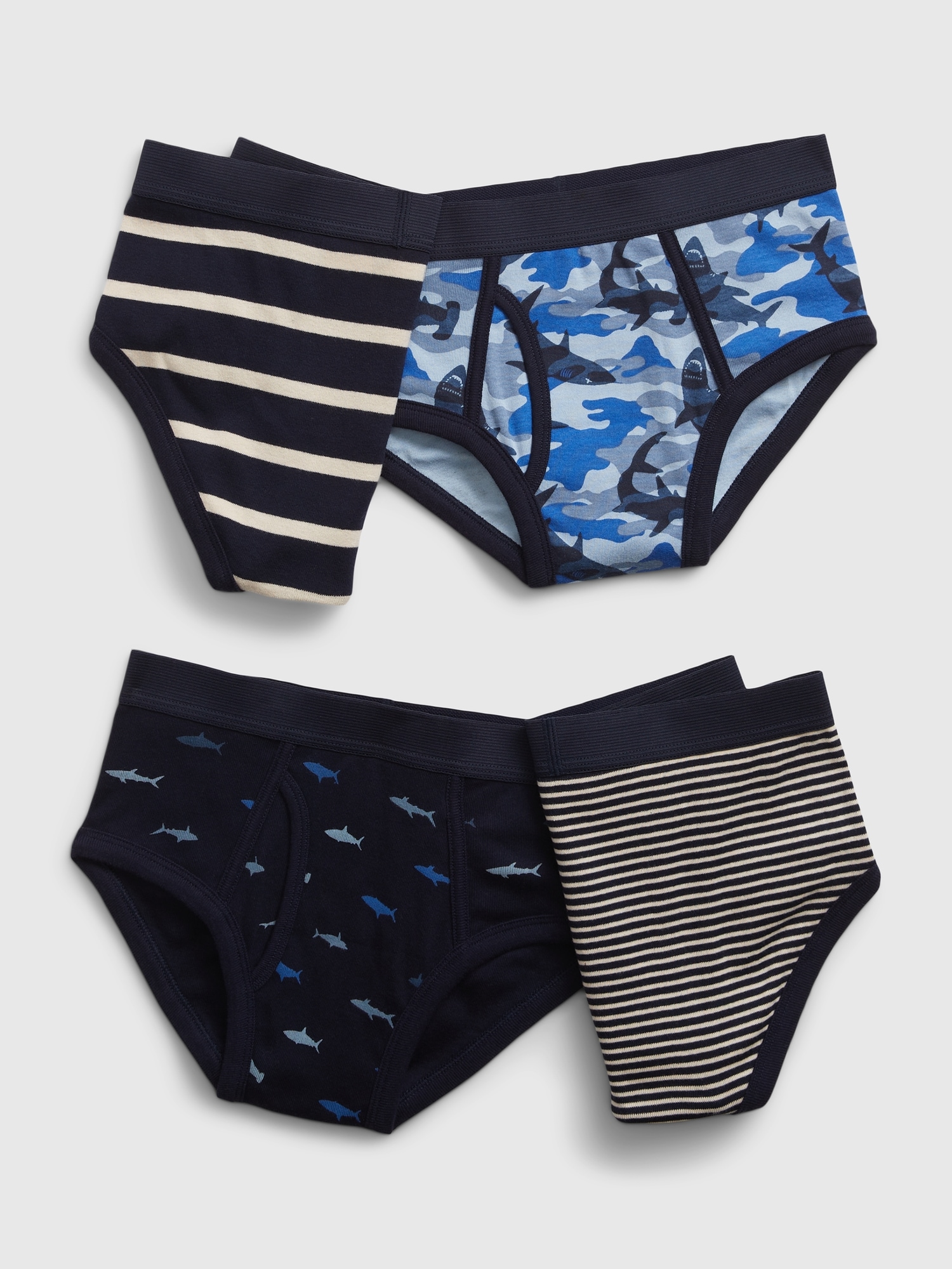 Gap Kids Organic Cotton Shark Briefs (4-Pack)