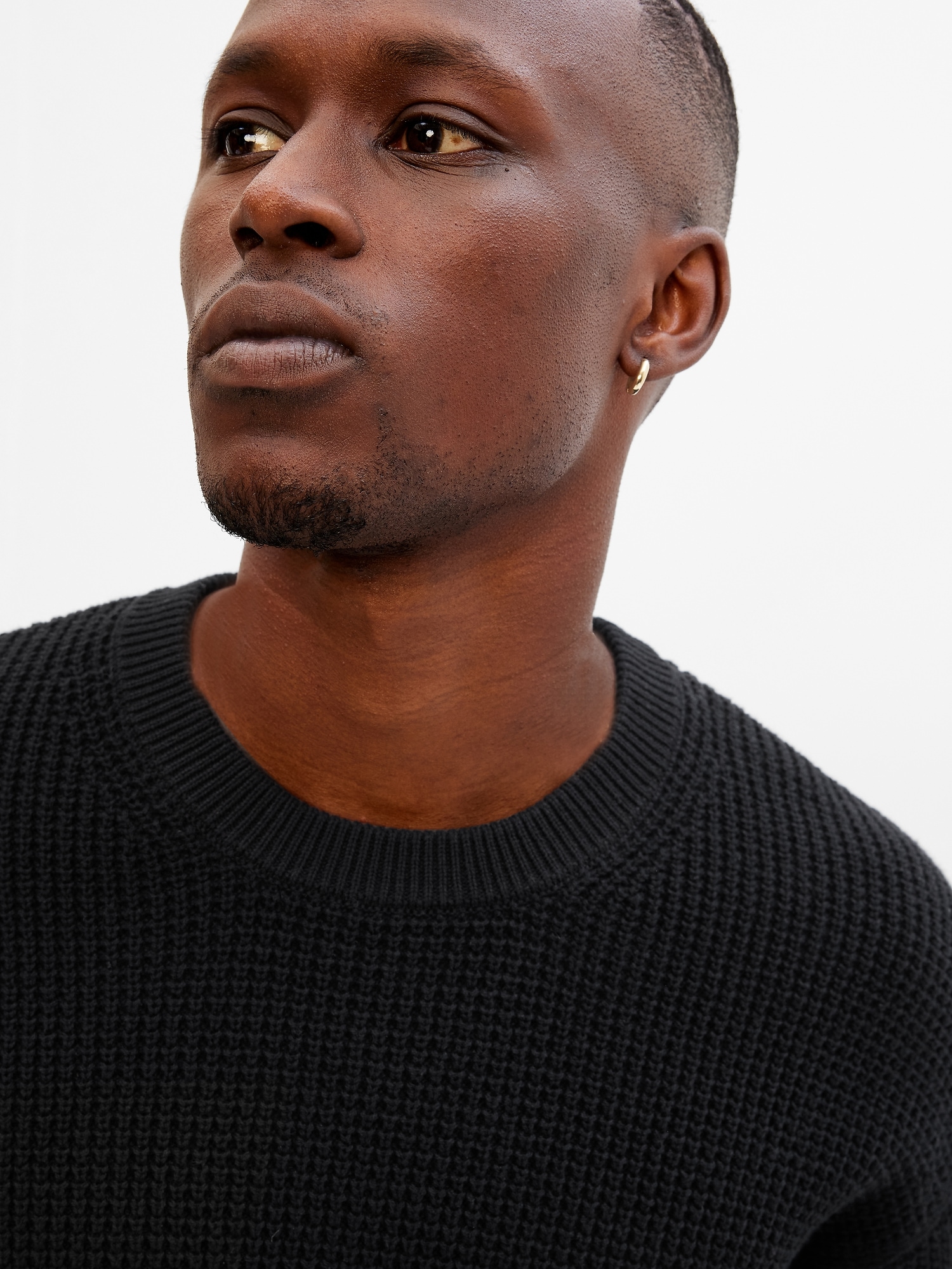 gap waffle crewneck sweater