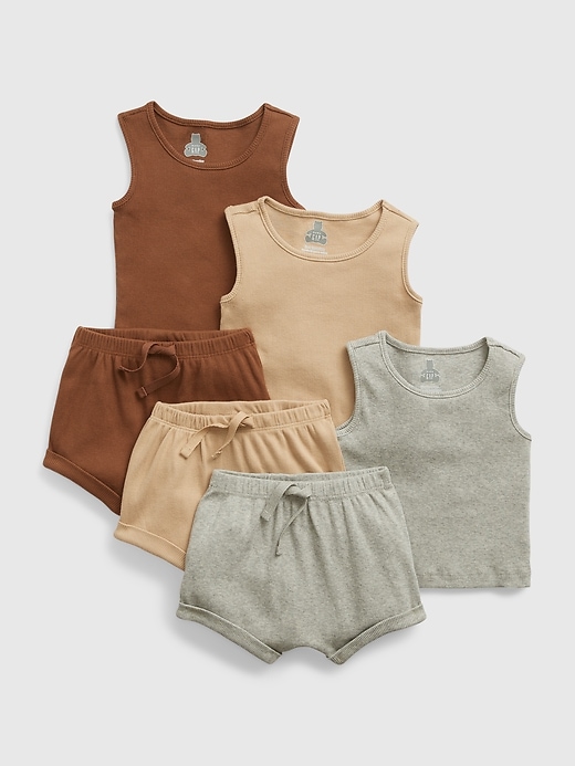 View large product image 1 of 1. Baby 100% Organic Cotton First Favorites Outfit Set (3-Pack)