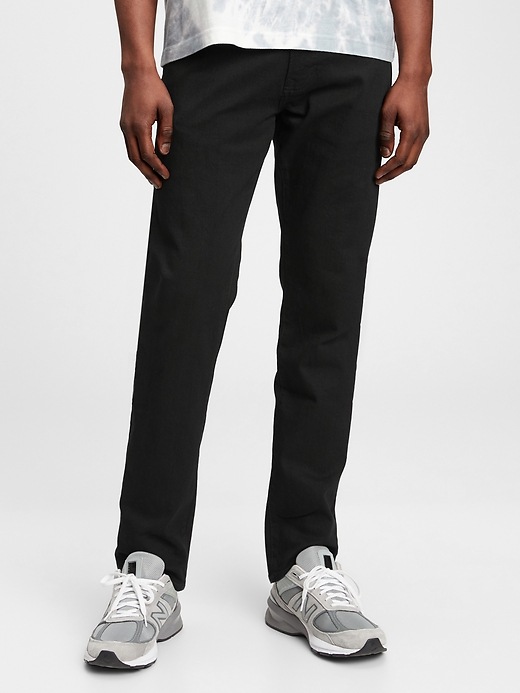1 of 8 showing, with the color black of product GapFlex Slim Jeans With Washwell™
