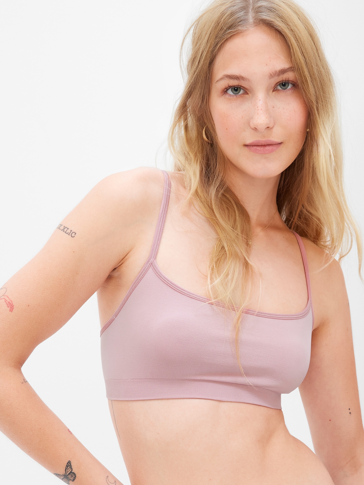 Gap Seamless Scoop Bralette In Cavan Rose Pink