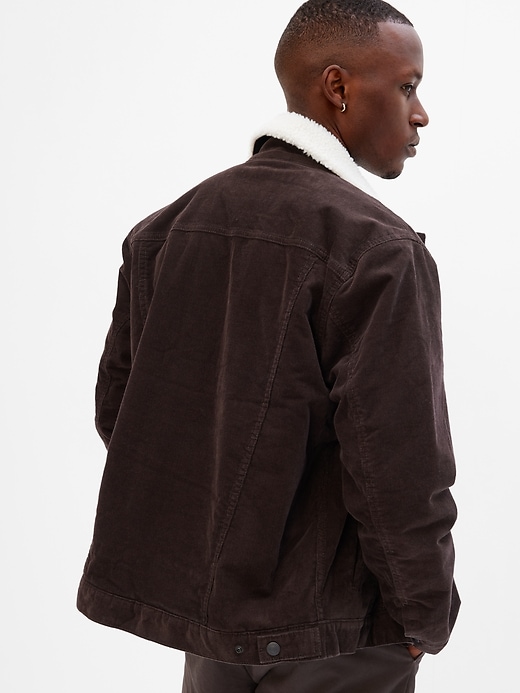 2 of 8 showing, with the color BROWN NOIR of product Icon Corduroy Sherpa Jacket
