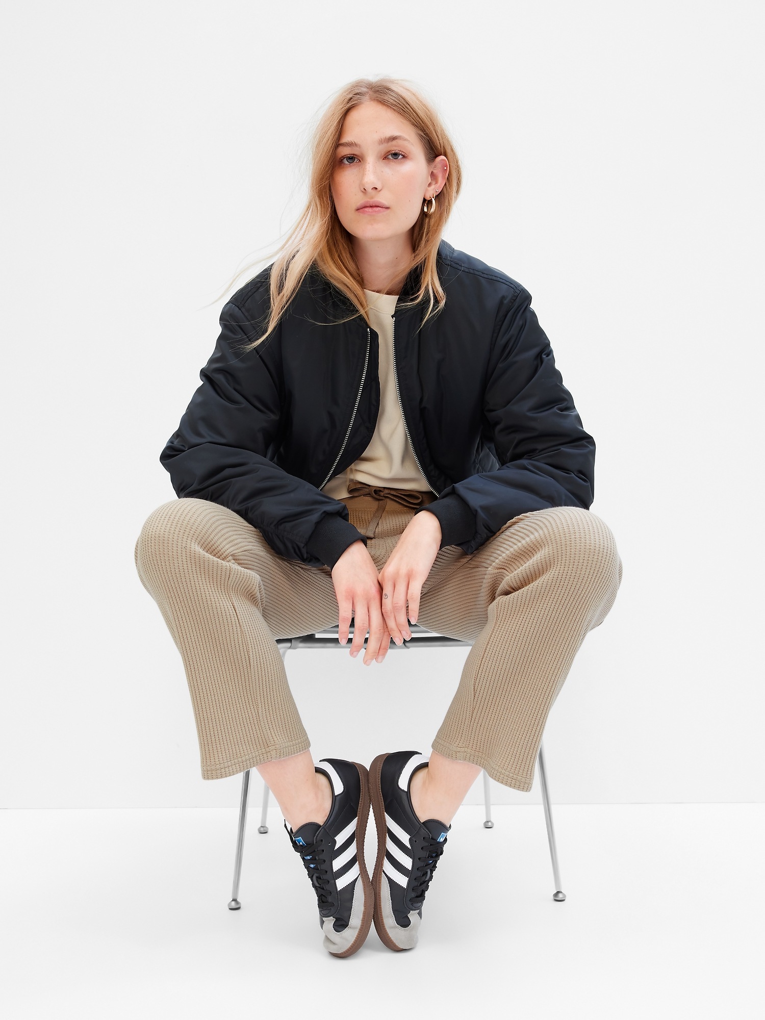 Waffle Easy Taper Pants Gap