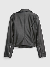 Teen 100% Recycled Faux-Leather Moto Jacket