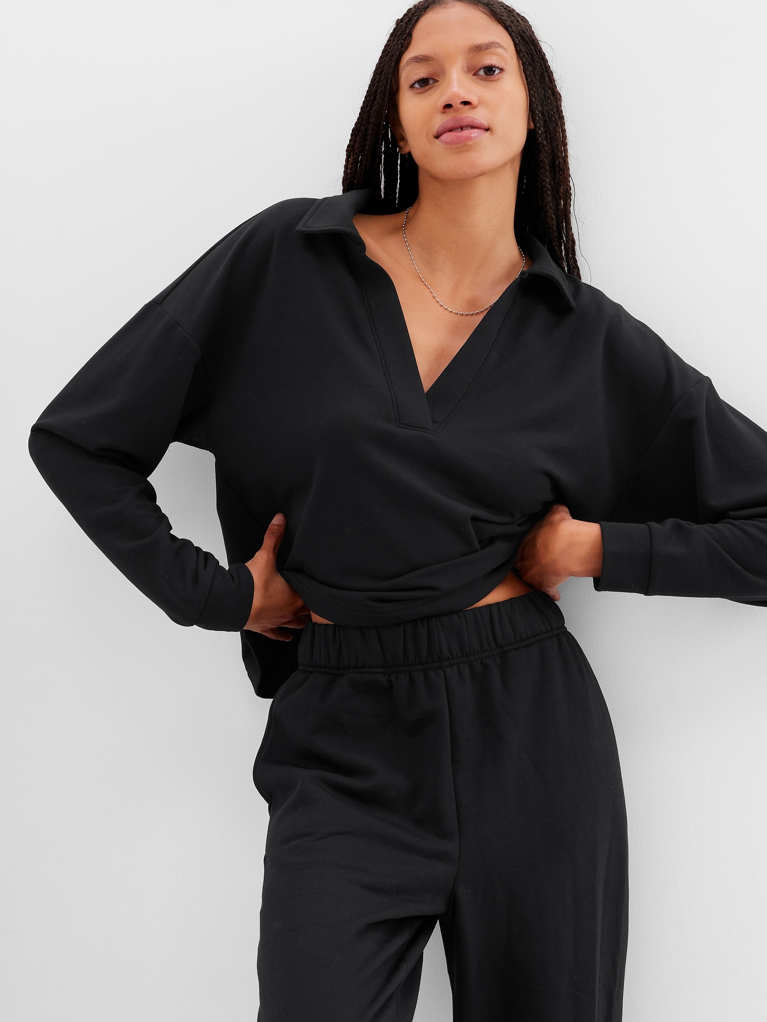 Cloud Light Polo Sweatshirt | Gap