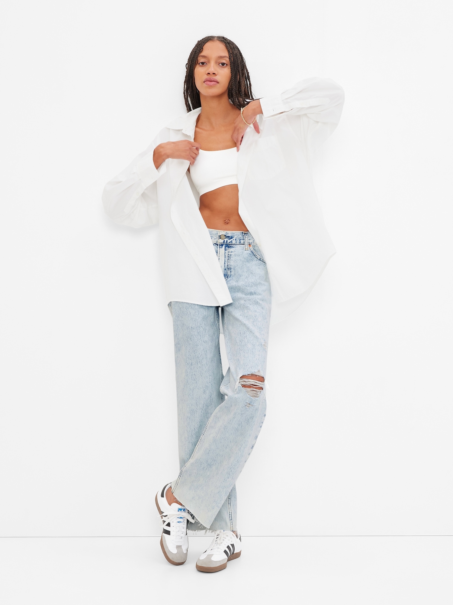 Low Rise Stride Wide-Leg Jeans