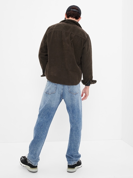 2 of 8 showing, with the color medium wash of product Organic Cotton Button Fly '90s Original Straight Fit Jeans