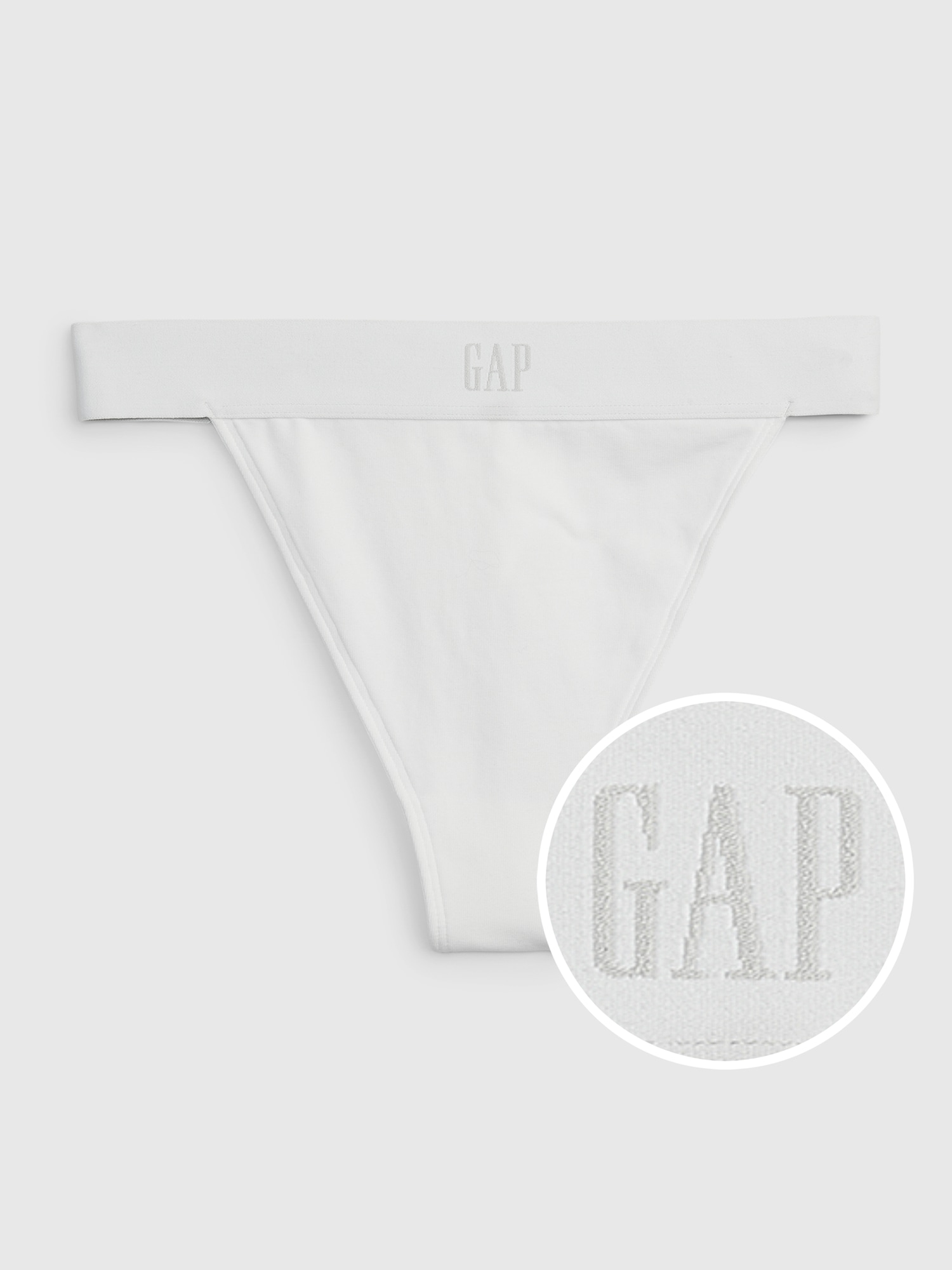Stretch Cotton Gap Logo Thong
